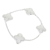 Van Cleef & Arpels (VCA) Pure Alhambra Clover 18KT White Gold 4 Motif Bracelet