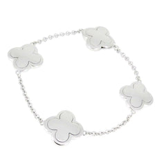 Van Cleef & Arpels (VCA) Pure Alhambra Clover 18KT White Gold 4 Motif Bracelet