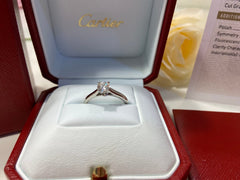 Cartier .40ct Diamond PT950 Wedding/ Engagement Ring