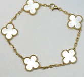 Van Cleef & Arpels (VCA) Vintage Alhambra Mother of Pearl 5 Motif Bracelet