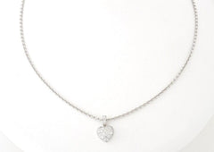 Cartier Full Diamond Paved Heart Necklace