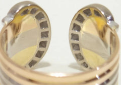 Cartier Diamond Double 2C de Trinity 18KT Gold Ring Size 5