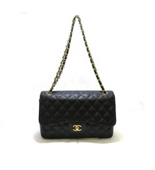 CHANEL Black Caviar GHW Double Flap Bag