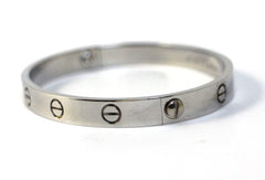 Cartier 18KT White Gold Love Bracelet Size 17