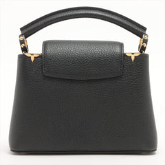 Louis Vuitton Mini Black Capucines Gold Monogram Flower Handbag