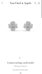Van Cleef & Arpels Cosmos Diamond Earrings Clips