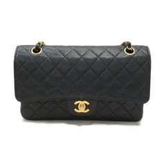 CHANEL Caviar Gold Hardware GHW Medium Double Flap Bag
