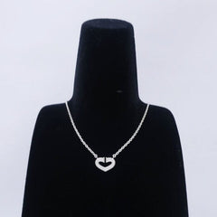 Cartier 2C de Cartier Heart Diamond 18KT White Gold Necklace