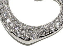 Tiffany & Co. Diamond Pt950 Elsa Peretti Heart Necklace