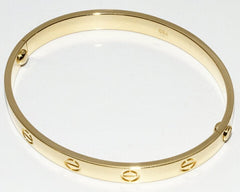 Cartier 18KT Yellow Gold Love Bracelet Size 17 w/ Cert