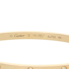 Cartier 10 Diamond 18KT Rose Gold Small/ Thin Love Bracelet