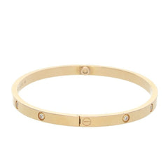 Cartier 10 Diamond 18KT Rose Gold Small/ Thin Love Bracelet
