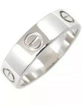 Cartier PT950 Platinum Love Ring Size #58
