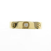 Cartier 1P Diamond 18KT Yellow Gold Love Ring Size 51/ 5.5