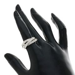 Cartier Diamond Trinity 18KT White Gold Ring Size #51/ US 5.5