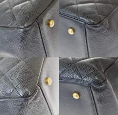 CHANEL Petite Black Caviar Shopping Tote Timeless Handbag