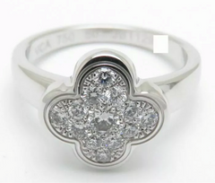 Van Cleef & Arpels Pure Alhambra Diamond Gold Ring #50/ US 5