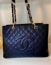 CHANEL GST Grand Shopper Tote Black Caviar Leather GHW Bag