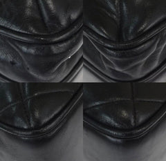 CHANEL Turn Lock Black Lambskin Tote Handbag