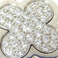 Van Cleef & Arpels Diamond Pure Alhambra 18Kt White Gold Large Version Necklace