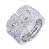 Cartier LM Diamond- Paved Maillon Panthere Ring, Size 57