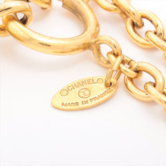 Vintage CHANEL 24Kt Gold CC Medallion Long Necklace