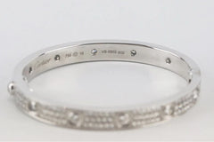 Cartier Full Diamond-Paved 18KT White Gold Love Bracelet, Size 16