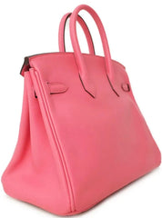 Hermès Birkin 25cm Rose Azalee Pink Bag w/ Gold Hardware