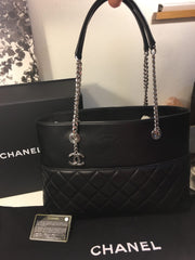 CHANEL Timeless Shopper Tote Black Lambskin Matelasse Handbag