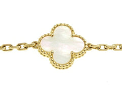 Van Cleef & Arpels (VCA) Vintage Alhambra Mother of Pearl 5 Motif Bracelet
