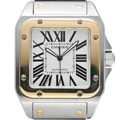 Cartier Santos de Cartier LM 18KT Yellow Gold & Stainless Steel Watch