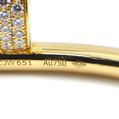 Cartier Diamond-Paved Juste Un Clou 18KT Yellow Gold Bracelet Size 18