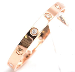 Cartier 10 Diamond 18KT Love Bracelet w/ Certificate, Size 16