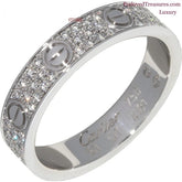 Cartier Diamond Paved 18KT White Gold Wedding Love Ring