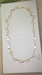 Van Cleef & Arpels Rock Crystal Vintage Alhambra 18KT Yellow Gold Necklace