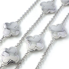 Van Cleef & Arpels Pure Alhambra 18KT White Gold 14-Motif Necklace