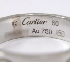 Cartier 18KT White Gold Love Ring #60/ US 9