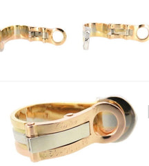 Cartier 2C de Cartier Logo Diamond 18KT Trinity Gold Earrings