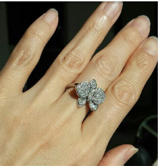 Cartier Diamond Large Caresse D’Orchidees Flower Ring