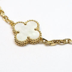 Van Cleef & Arpels (VCA) Vintage Alhambra Mother of Pearl 5 Motif Bracelet