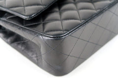 CHANEL Black Lambskin Medium GHW Double Flap Bag
