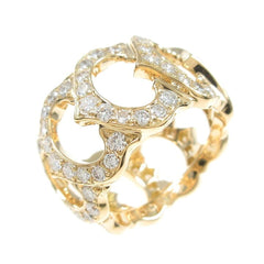Cartier C de Cartier Diamond-Paved 18KT Yellow Gold Ring Size 5