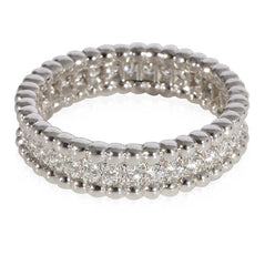 Van Cleef & Arpels Diamond White Gold Perlee Clovers Ring