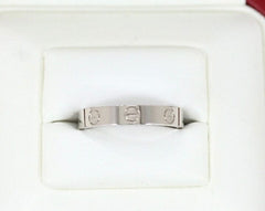 Authentic Cartier Mini Love Ring White Gold #54 US 6.75