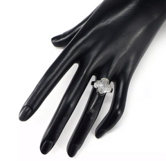 Van Cleef & Arpels VCA Diamond Pure Alhambra Ring Sz 5.5