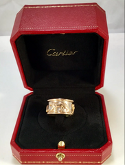 Cartier Walking Panthere 18KT White & Yellow Gold Ring Size 5