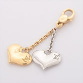 Louis Vuitton Double Hearts 18KT Gold Pendant/ Necklace