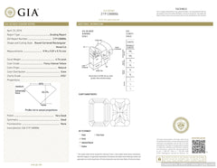 GIA Certified 4.74 Carat (ct) Fancy Intense Yellow VVS1 Natural Loose Diamond