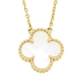 Van Cleef & Arpels Vintage Alhambra Mother of Pearl Yellow Gold Necklace