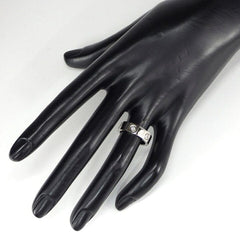 Cartier 6P Full Diamond 18KT White Gold Love Ring #51/ US 5.5